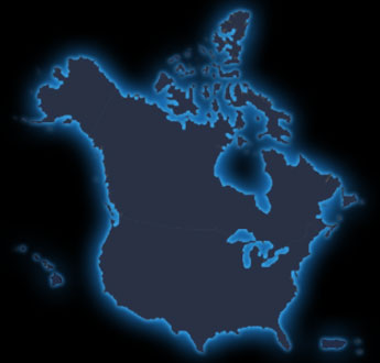 North America Map Coverage